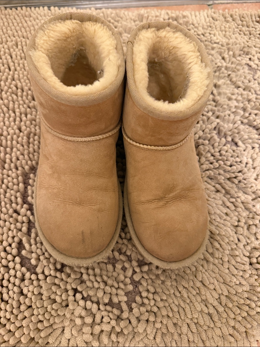 UGG Kids Chestnut Short Shearling Winter Boots